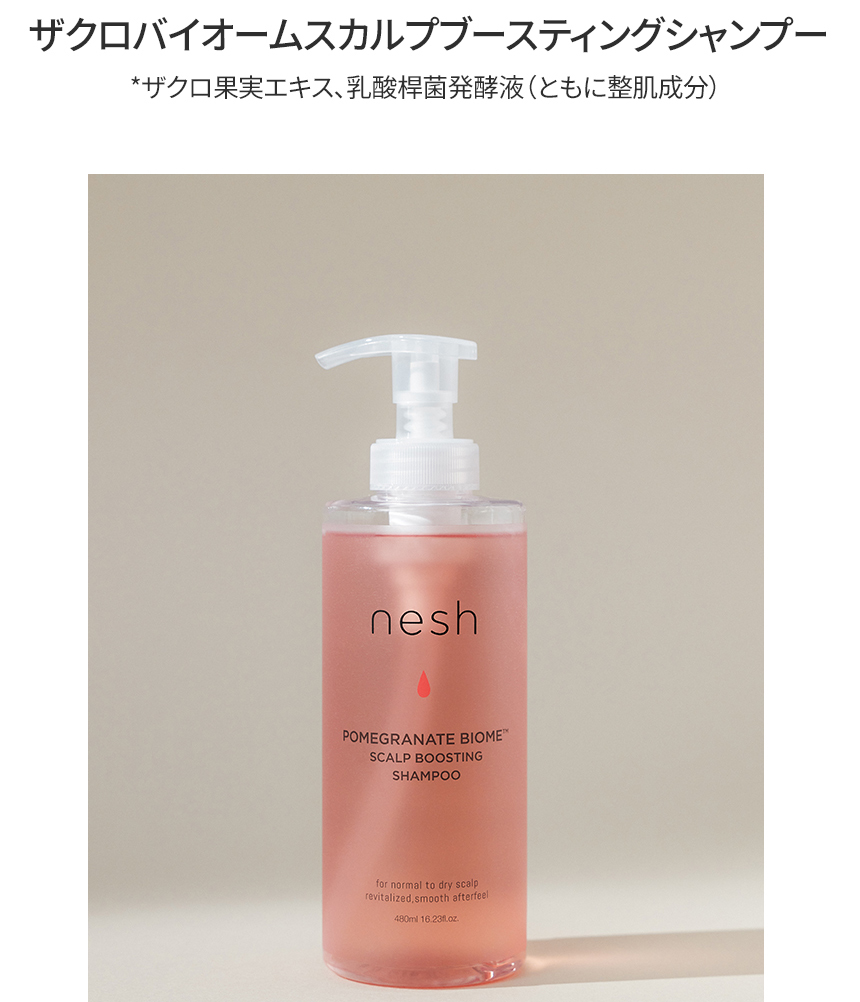 nesh ザクロ スカルプシャンプー【保湿】 480ml [ シャンプー スカルプ 頭皮ケア 潤い 保湿アイテム 韓国 韓国コスメ ネシ ネッシュ ネシュ ] の画像